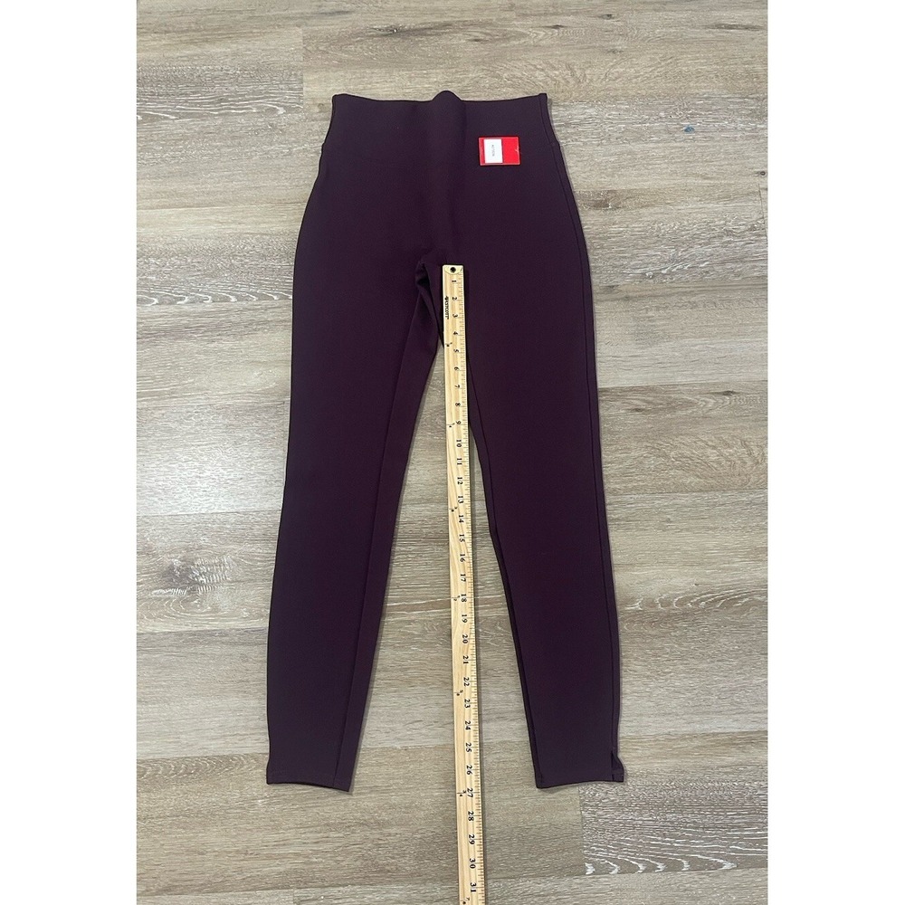 Spanx Ankle Length Ponte Hem Slit Leggings Tall Brandywine Small A370039 - Picture 9 of 12